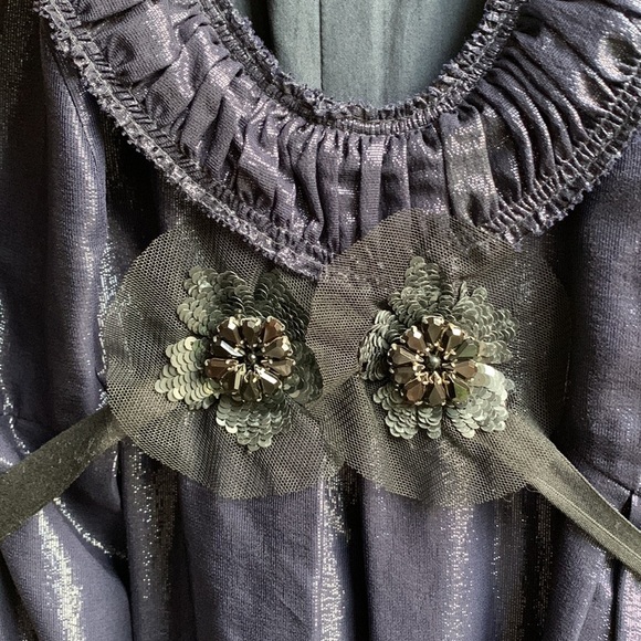 Rare Vera Wang Lavender Label Silk/Metallic Halter Mini Dress - Picture 10 of 11